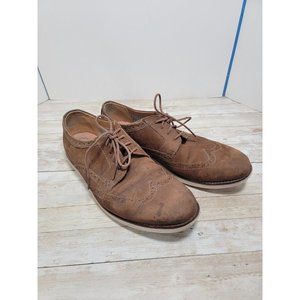 Collection By Clarks Soft Cushion Brown Leather Mens Lace Oxford Dress Shoe 10